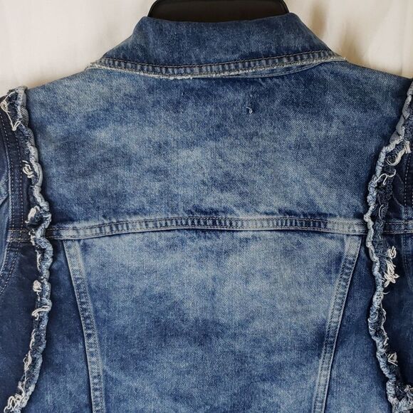 Zara Women's Medium Distressed Jean Jacket - Picture 13 of 15